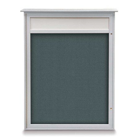 United Visual Products Single Door Enclosed Indoor Letterboard UV1140H-WHITE-HUNGRN